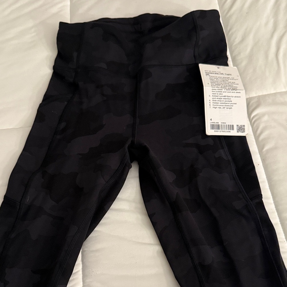 Lululemon Athletica Black Camouflage Leggings
